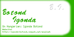 botond igonda business card